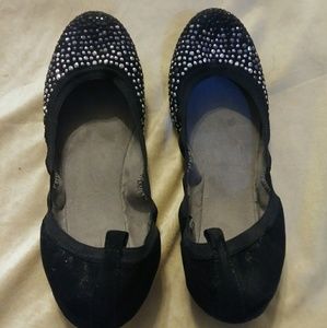 Sparkly Black Ballet Flats, size 9
